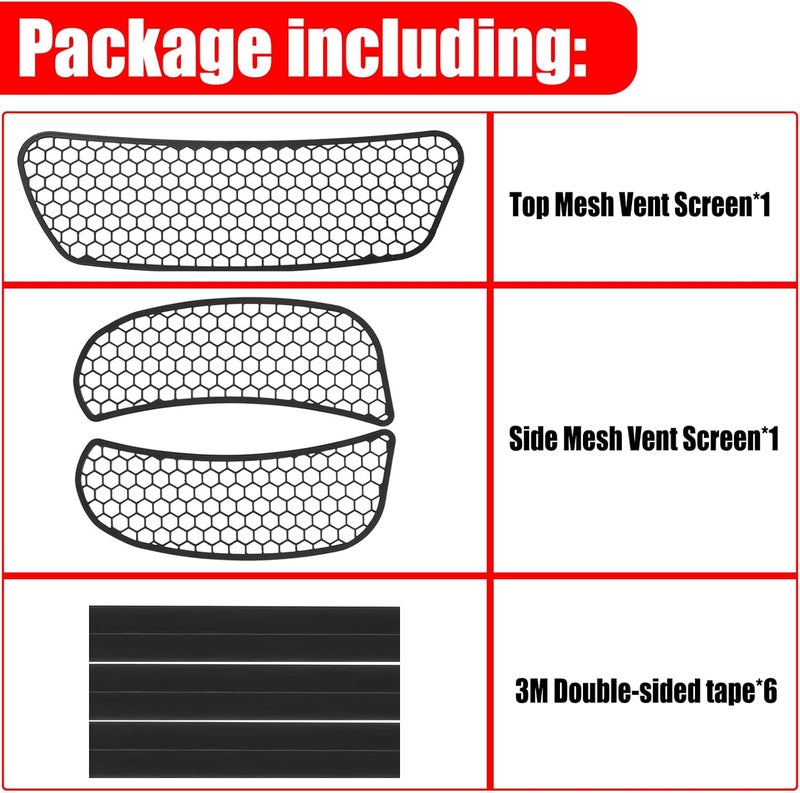 VPZMT Fairing Mesh Vent Screen Grills for Harley Softail 2022-2025 Low Rider ST FXLRST, 2022 Low Rider El Diablo FXRST Models, Black Metal - Image 5